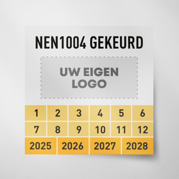 Keuringssticker NEN1004 met logo
