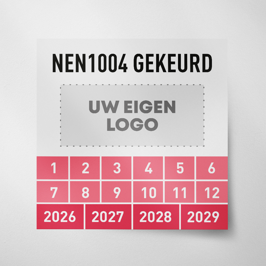 NEN1004- Keuringssticker- Logo- Vierkant- 2026- Rood
