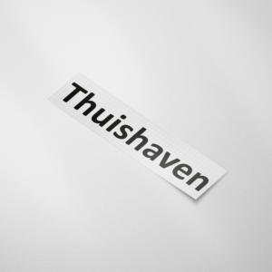 Thuishaven sticker in plakletters